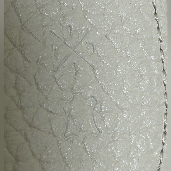 COACH 1941 Emery Varsity Stripe Glovetanned Pebble Leather Crossbody in Chalk - Picture 11 of 13